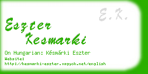 eszter kesmarki business card